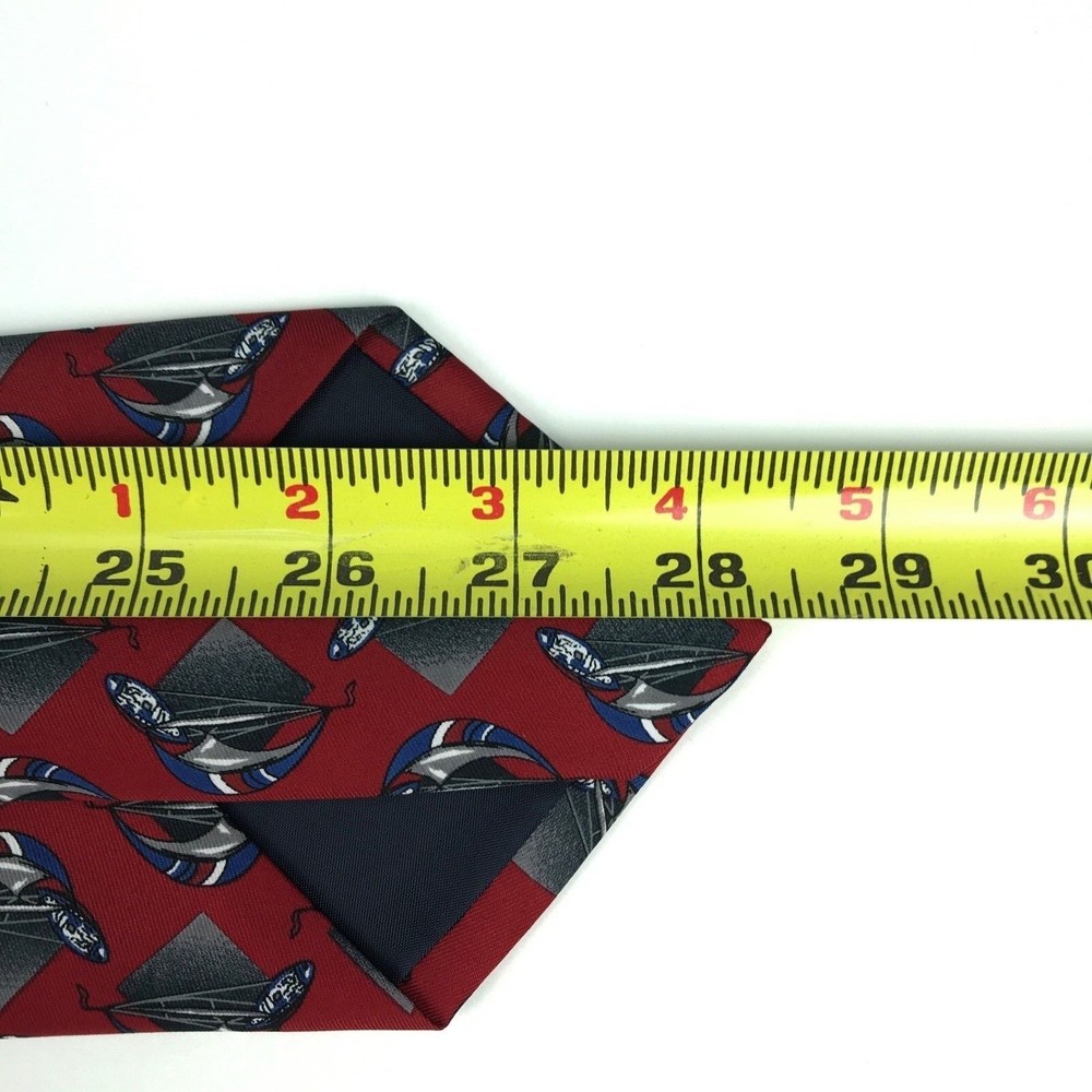 Utopia Men's Tie Handmade Dark Red Sail Boat Sailing Nautical Novelty Necktie 57 - Picture 8 of 8
